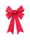 Tradienur - Lazos Navideños - Fabricado en Poliéster y Plástico - Decoración para temporada navideña - 43 x 28 cm - Color Rojo