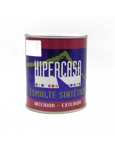 Hipercasa - Bote de pintura esmalte al disolvente azul marino 375 ml, válido para multitud de superficies de interior y exterior