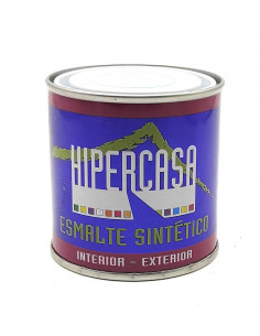 Hipercasa - Bote de pintura esmalte al disolvente, color aluminio, 125 ml, válido para multitud de superficies de interior y ext