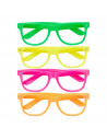Tradineur - Pack de 4 Gafas de fiesta sin lentes - Fabricado en Plástico - Ideal para eventos de disfraces como Halloween y Carn