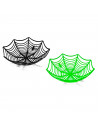 Tradineur - Pack de 2 fruteros de Halloween - Fabricado en Plástico - Diseño Telaraña - Ø 27,5 x 8,5 cm - Color Aleatorio