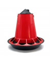 Tradineur - Comedero redondo para aves, dispensador, alimentador de pienso, maíz, semillas - Capacidad de 5 kg - 34 x 29,5 cm