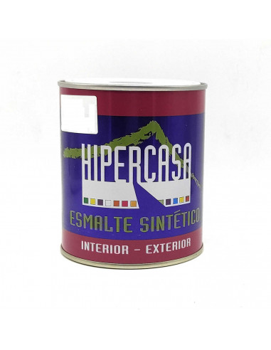 Hipercasa - Bote de pintura esmalte al disolvente rojo vivo 375 ml, válido para multitud de superficies de interior y exterior,