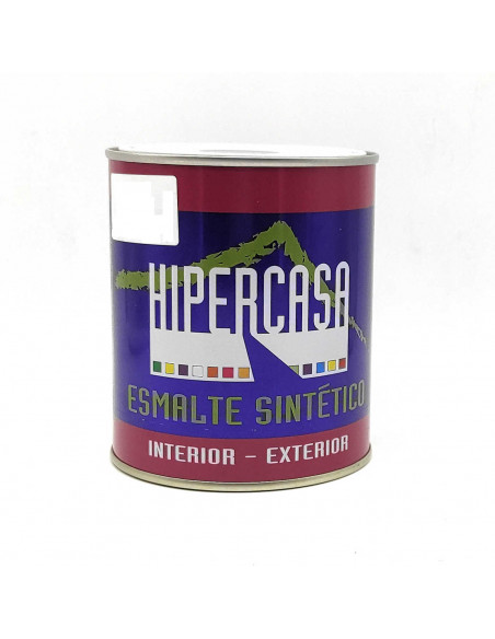 Hipercasa - Bote de pintura esmalte al disolvente rojo vivo 375 ml, válido para multitud de superficies de interior y exterior,