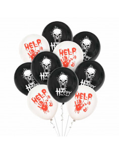 Tradineur - Pack de 40 Globos "Happy Halloween" - Ideal para Fiestas de temáticas terroríficas - Total de 40 Globos - Modelo Sur