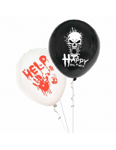 Tradineur - Pack de 40 Globos "Happy Halloween" - Ideal para Fiestas de temáticas terroríficas - Total de 40 Globos - Modelo Sur
