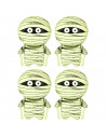 Tradineur - Pack de 4 Globos con forma de Momia - Ideal para decoración para Halloween - 75 x 48 cm