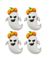 Tradineur - Pack de 4 Globos en forma de fantasma y calavera - Ideal para decoración de Halloween - 84 x 63 cm