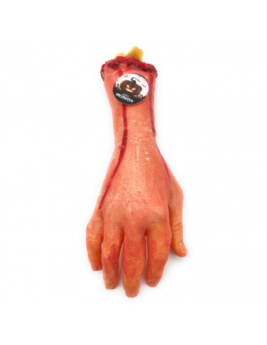 Tradineur - Mano larga cortada para Halloween, plástico, decoración siniestra de interior, realista, fiestas, celebraciones, car