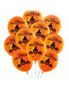 Tradineur - Pack de 40 globos - "Happy Halloween" - Tamaño: 30 cm - Ideales como decoración de tu hogar y celebraciones de Hallo