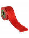 Tradineur - Pack de 4 cintas de navidad con glitter, poliéster, purpurina brillante, decoración árbol navideño, envolver regalos