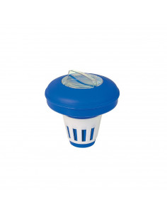 Dosificador químico flotador para piscina 16,5 cm dial ajustable color azul