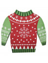 Tradineur - Pack de 36 servilletas navideñas de papel, forma de jersey con copo de nieve, 3 capas, biodegradables, reciclables,