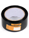 Tradineur - Precinto de color negro. de 4,8 cm de ancho y 100 m de largo, válido para todas las superficies y con adhesivo. Cint