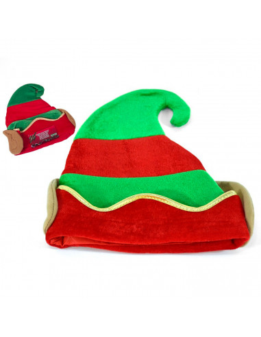 Tradineur - Pack de 2 gorros de elfo, poliéster, sombrero, accesorio navideño, fiestas, celebraciones, Navidad, carnaval (Adulto