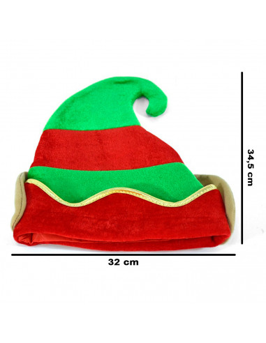 Tradineur - Pack de 2 gorros de elfo, poliéster, sombrero, accesorio navideño, fiestas, celebraciones, Navidad, carnaval (Adulto