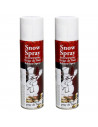 Tradineur - Pack de 2 botes de spray nieve, crear ambiente de invierno navideño, decoración de árboles de Navidad, belén, nacimi