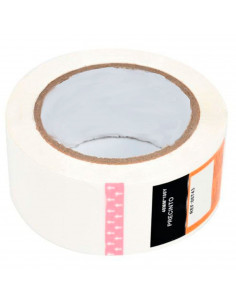 Tradineur - Precinto de color blanco. de 4,8 cm de ancho y 100 m de largo, válido para todas las superficies y con adhesivo. Cin