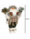 Tradineur - Figura de Santa Claus nórdico, poliéster y plástico, Papá Noel de Navidad, adorno, decoración festiva original, hoga