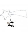 Tradineur - Cometa LED con 48 luces multicolor, 3W, plástico y metal, estrella fugaz, iluminación de Navidad, silueta de ventana