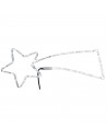 Tradineur - Cometa LED con 48 luces multicolor, 3W, plástico y metal, estrella fugaz, iluminación de Navidad, silueta de ventana