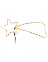 Tradineur - Cometa LED con 48 luces blanco cálido, 3W, plástico y metal, estrella fugaz, iluminación de Navidad, silueta de vent