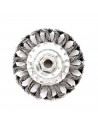 Cepillo circular de acero trenzado para amoladora 10 cm, ideal para eliminar pintura o barnices, Recambio para amoladora de acer