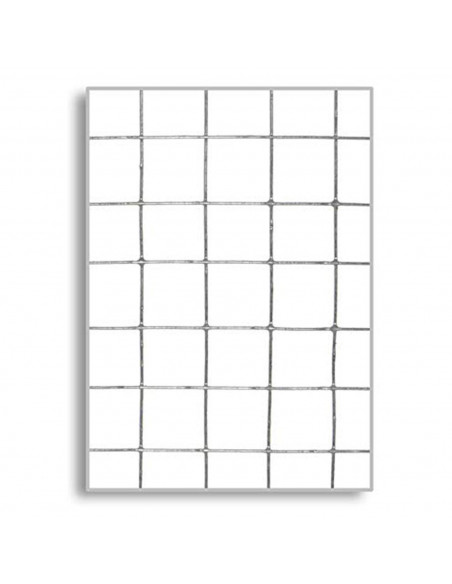 Tradineur - Valla, malla metálica galvanizada cuadrada gris, 1 x 3 m, cierre de alambre en rollo, mallado 19 x 19 mm, ideal para
