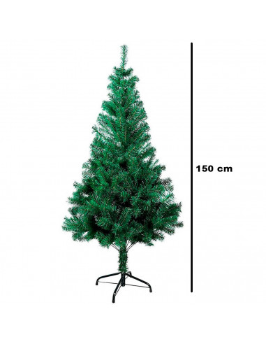 Tradineur - Árbol de Navidad, abeto artificial verde, estructura de plástico y metal revestido, robusto y duradero, fácil montaj