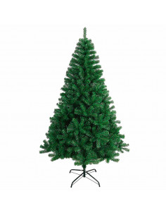 Tradineur - Árbol de Navidad, abeto artificial verde, estructura de plástico y metal revestido, robusto y duradero, fácil montaj