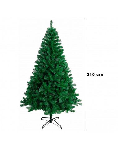 Tradineur - Árbol de Navidad, abeto artificial verde, estructura de plástico y metal revestido, robusto y duradero, fácil montaj