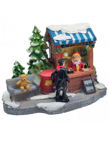 Tradineur - Figura der Puesto de navidad - Fabricado en Resina - Decoración para temporada navideña - 10 x 18 x 8 cm - Modelo Su