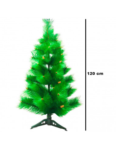 Tradineur - Árbol de Navidad, pino artificial verde, estructura de plástico y metal revestido, robusto y duradero, fácil montaje