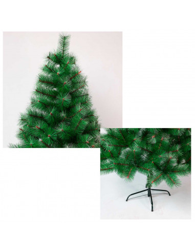Tradineur - Árbol de Navidad, pino artificial verde, estructura de plástico y metal revestido, robusto y duradero, fácil montaje