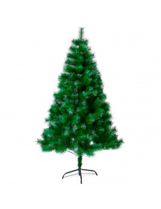 Tradineur - Árbol de Navidad, pino artificial verde, estructura de plástico y metal revestido, robusto y duradero, fácil montaje
