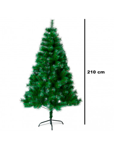 Tradineur - Árbol de Navidad, pino artificial verde, estructura de plástico y metal revestido, robusto y duradero, fácil montaje