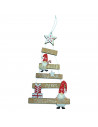 Tradineur - Pack de 2 Colgantes para árbol navideño - Fabricado en Chapado y poliéster - 13,5 x 36 cm - Modelo Surtido
