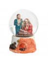 Tradineur - Pack de 2 Bolas de agua de nacimiento - Fabricado en Cristal y resina - Decoración para temporada navideña - Ø 4,5 x