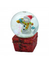Tradineur - Pack de 3 Mini Bolas de cristal navideñas - Fabricado en Resina y Cristal - Decoración para temporada navideñas - Ø