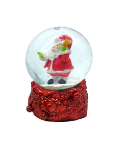 Tradineur - Pack de 3 Mini Bolas de cristal navideñas - Fabricado en Resina y Cristal - Decoración para temporada navideñas - Ø