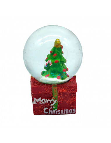 Tradineur - Pack de 3 Mini Bolas de cristal navideñas - Fabricado en Resina y Cristal - Decoración para temporada navideñas - Ø