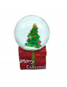 Tradineur - Pack de 3 Mini Bolas de cristal navideñas - Fabricado en Resina y Cristal - Decoración para temporada navideñas - Ø