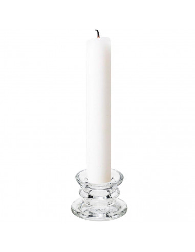 Tradineur - Pack de 5 portavelas de vidrio, soportes para velas cilíndricas, alargadas, decoración, centros de mesa, Navidad, bo