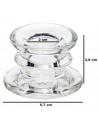 Tradineur - Pack de 5 portavelas de vidrio, soportes para velas cilíndricas, alargadas, decoración, centros de mesa, Navidad, bo