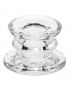 Tradineur - Pack de 5 portavelas de vidrio, soportes para velas cilíndricas, alargadas, decoración, centros de mesa, Navidad, bo