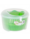 Centrifugadora escurridora de ensalada 4,5 litros con manivela color verde 14,5 x 24 x 24 cm