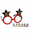 Tradineur - Pack de 3 gafas navideñas con diseño "Happy New Year" - Fabricado en plástico - 10 x 15 cm - Modelos Surtidos