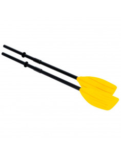 Tradineur - Set de 2 remos desmontables ligeros, plástico fuerte, fácil montaje, palas estriadas para barca, kayak, piragua (Ama