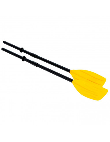 Tradineur - Set de 2 remos desmontables ligeros, plástico fuerte, fácil montaje, palas estriadas para barca, kayak, piragua (Ama