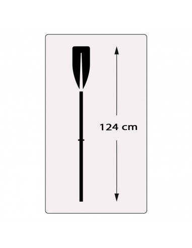 Tradineur - Set de 2 remos desmontables ligeros, plástico fuerte, fácil montaje, palas estriadas para barca, kayak, piragua (Ama